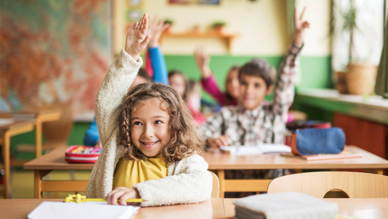 Tutor Doctor - Students in class raising their hands.